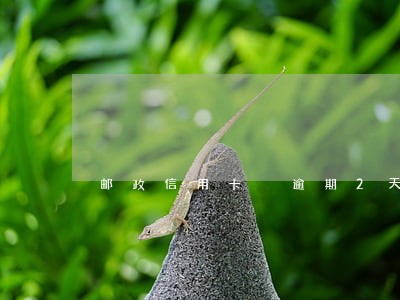 邮政信用卡 逾期2天 邮政信用卡 逾期2天